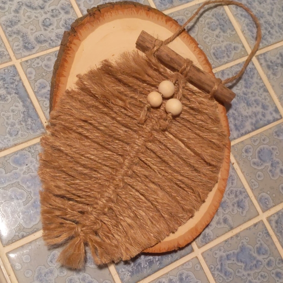 Boho macrame feather leaf - Picture 4 of 4